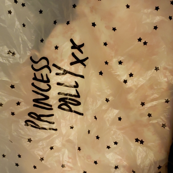 Princess Polly Pink and White Ivy Hollow Dress with Adjustable Ruching Size 2 - Picture 10 of 10